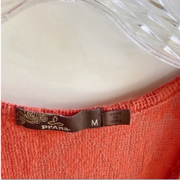 Prana Bree tank dress orange organic cotton lace drop waist - Picture 6 of 8